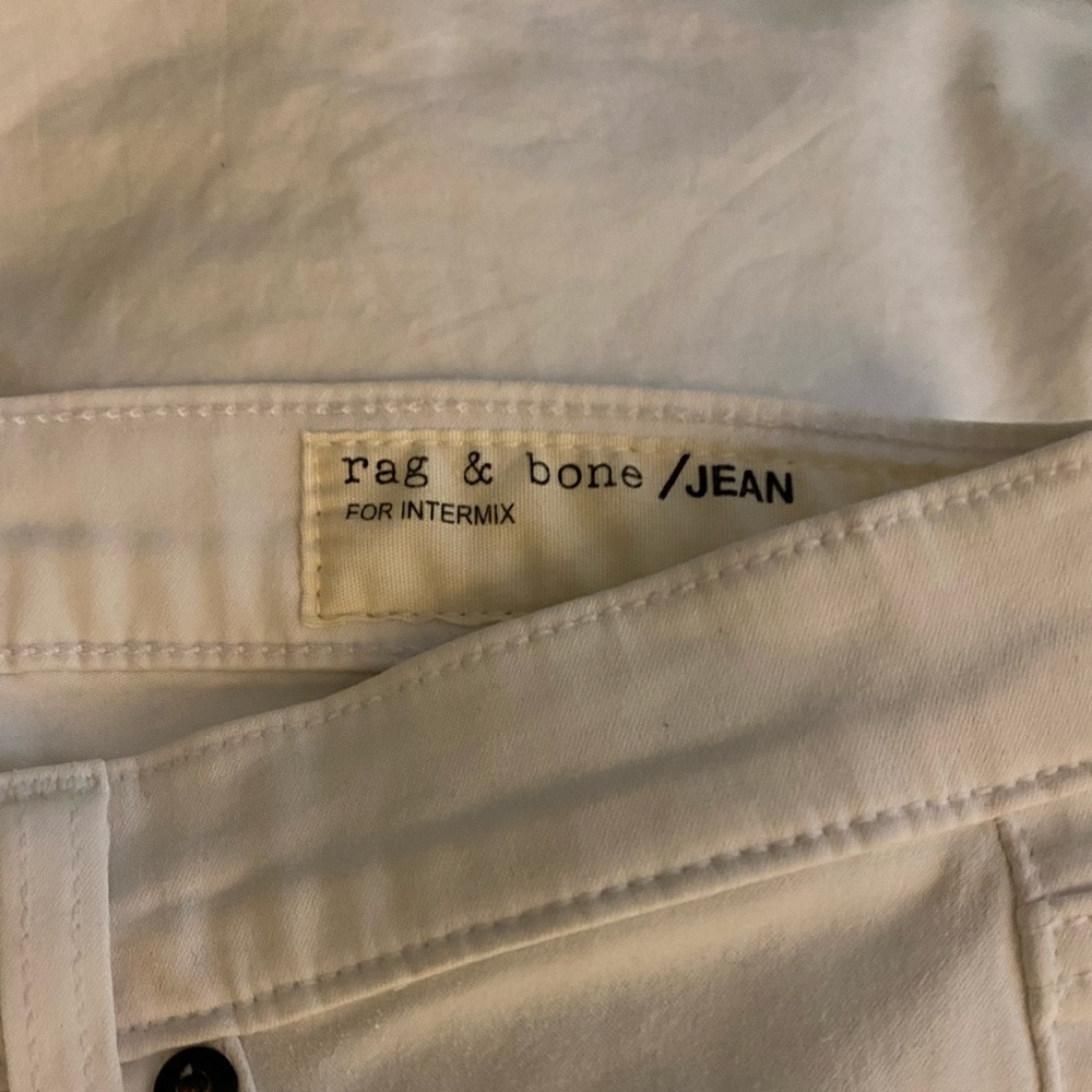 Rag & Bone White Skinny Jeans, Tight Fit